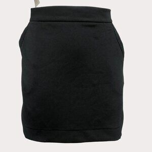 Simons Icone Black Straight Mini Skirt Size Large